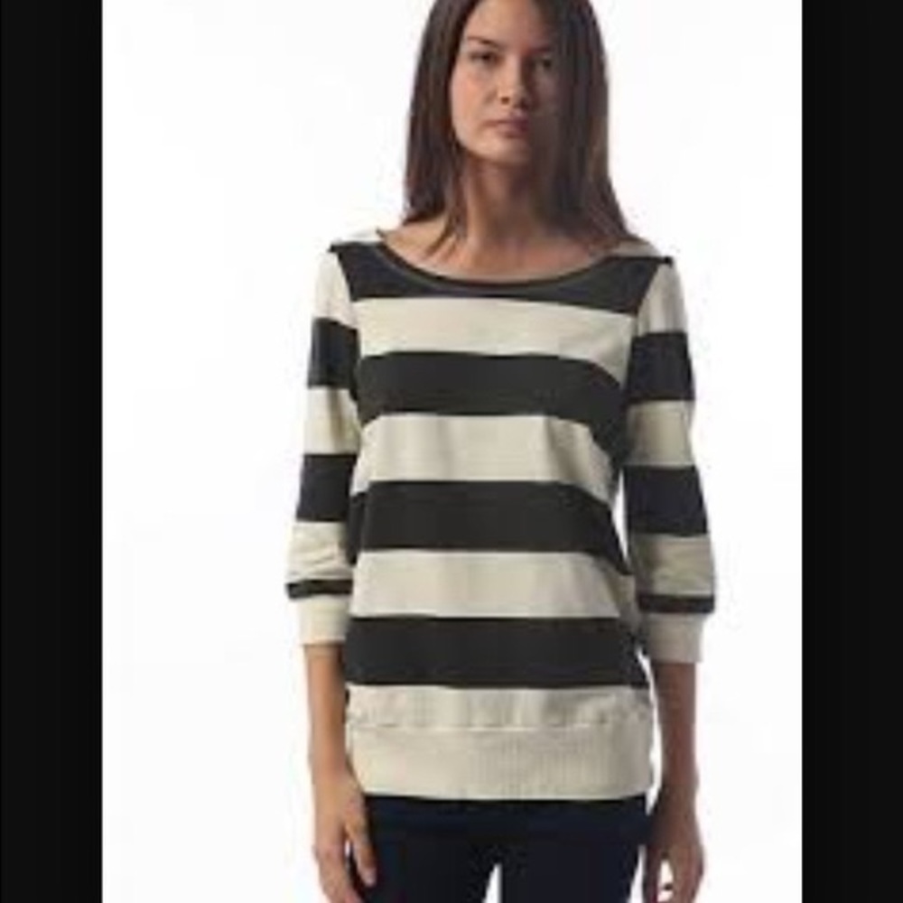 Truly Madly Deeply Striped Three-Quarter Sleeve
